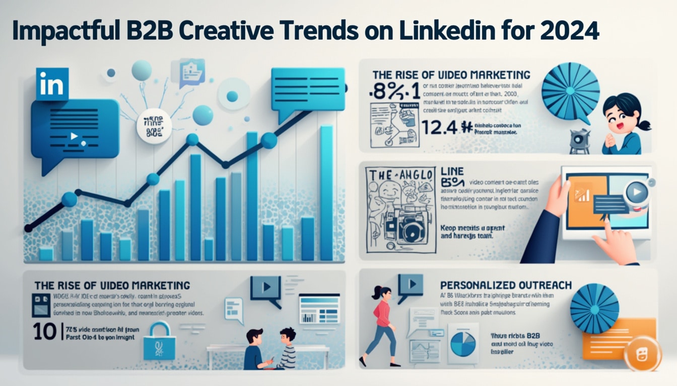 discover the most impactful b2b creative trends on linkedin for 2024 through our infographic. explore innovative strategies and inspiring ideas to boost your presence on this professional network and captivate your audience.