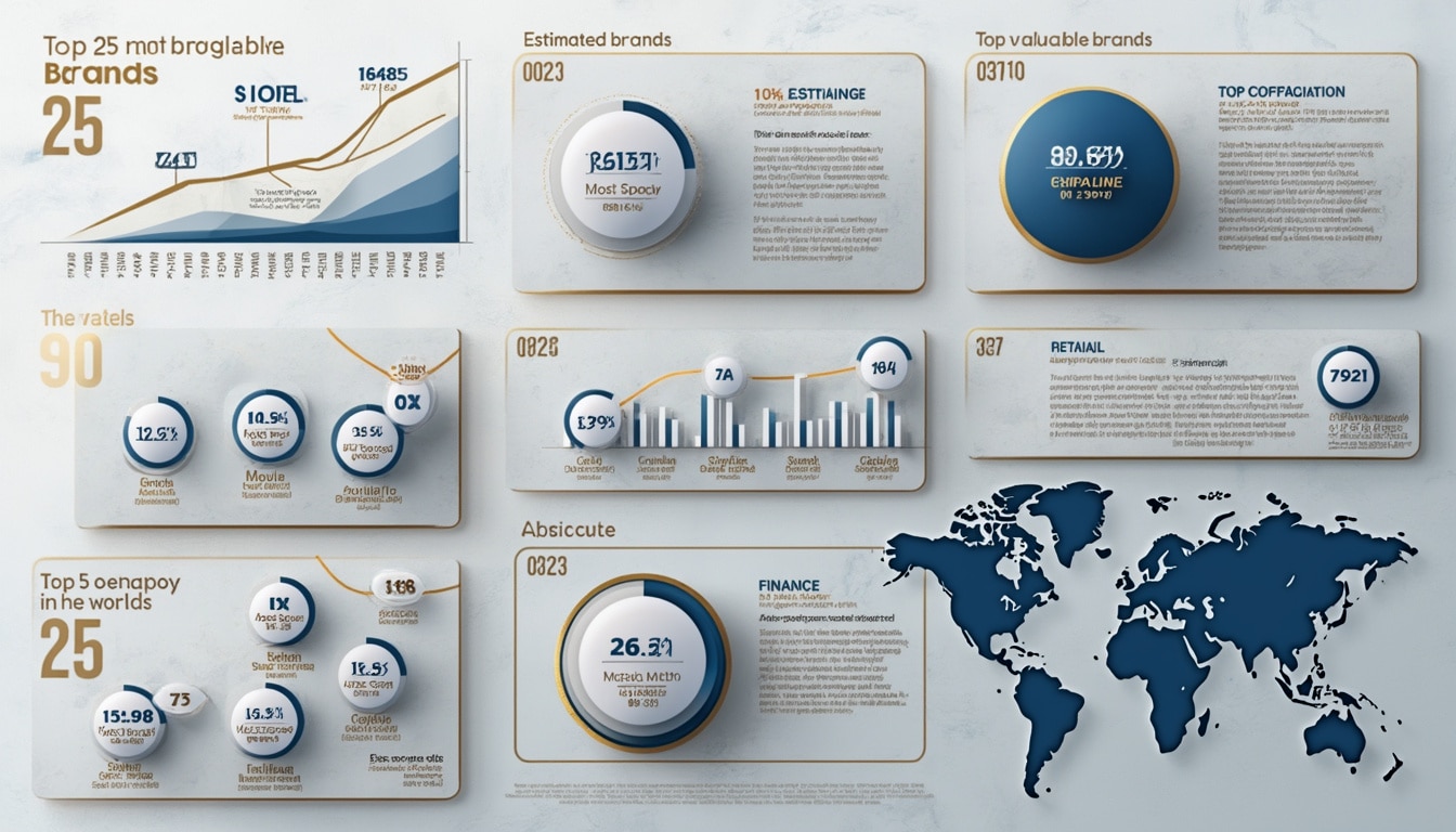 découvrez notre infographie exclusive présentant le top 25 des marques les plus précieuses au monde. analyse des valeurs de marque, des tendances du marché et des stratégies gagnantes des entreprises qui dominent l'économie mondiale.